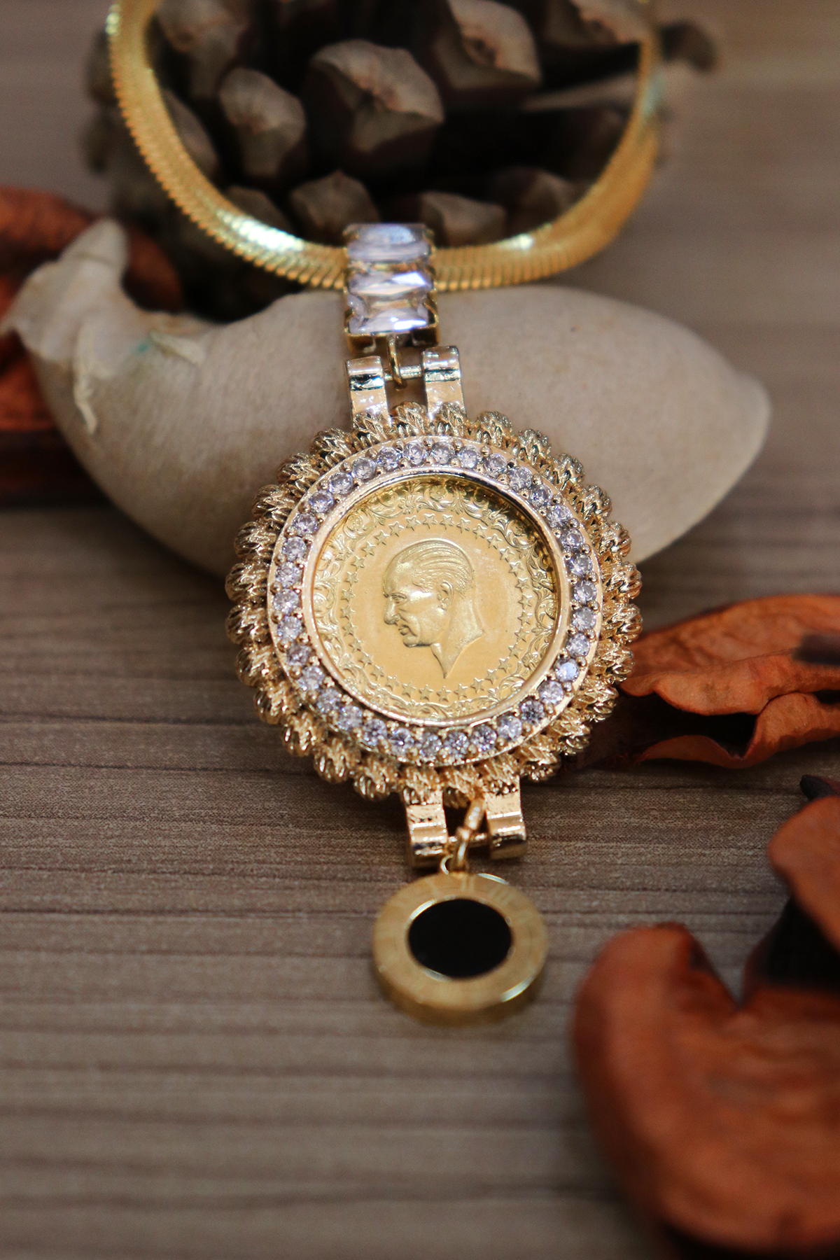 22 Ayar Çeyrek Altınlı Dorika Çerçeveli Italyan Yassı Zincir Kolye 22 Ayar Çeyrek Altınlı Dorika Çerçeveli Italyan Yassı Zincir Kolye