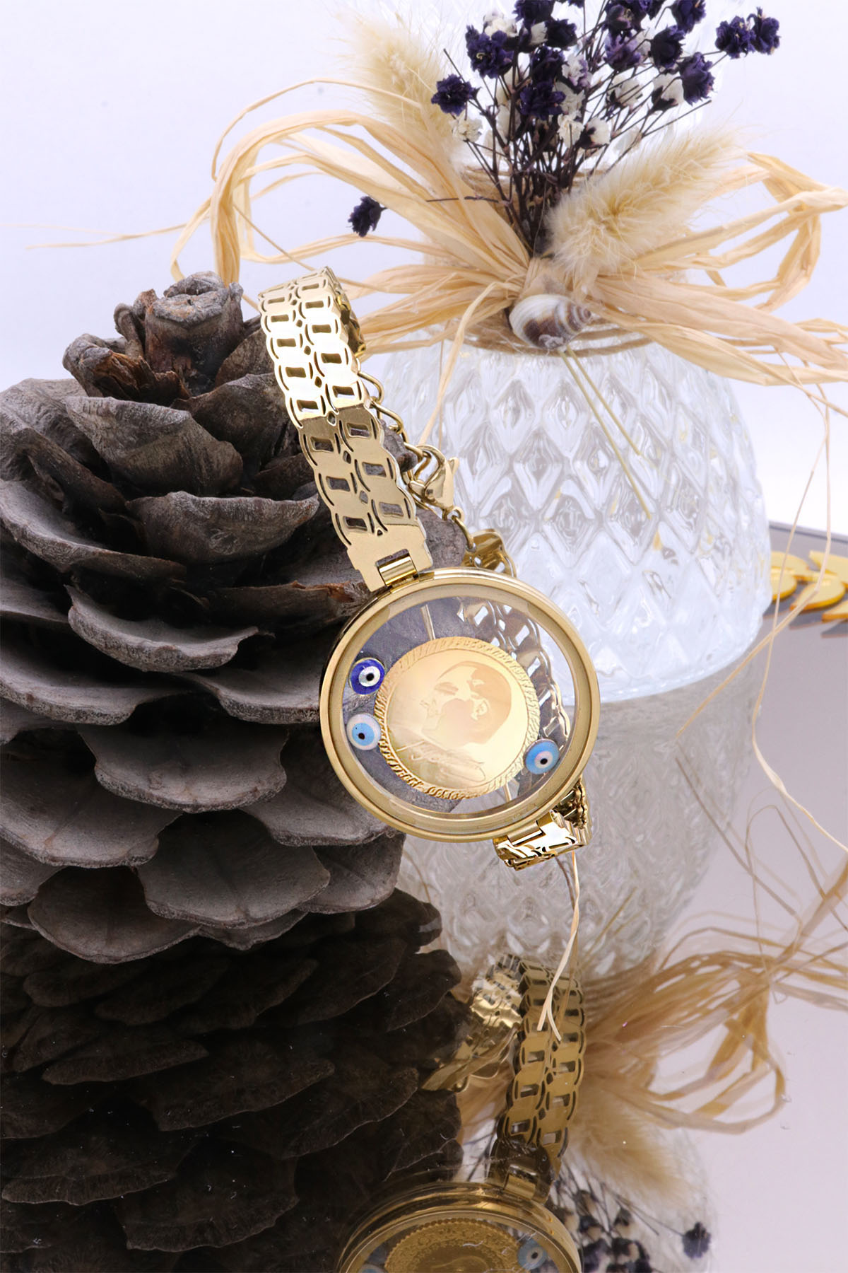 22 Ayar Gram Altınlı Çelik Bileklik 22 Ayar Gram Altınlı Çelik Bileklik