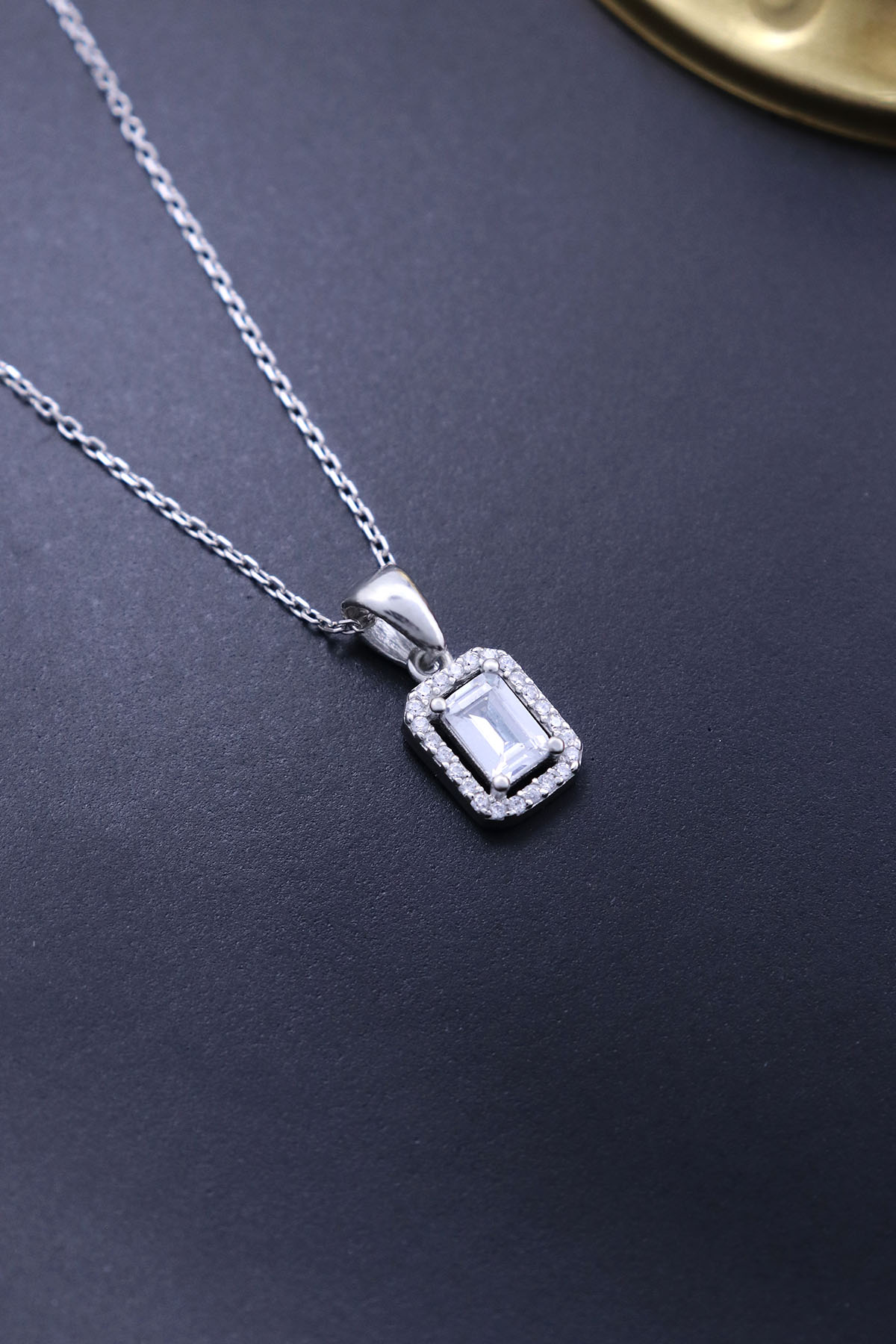 925 Ayar Gümüş Baget Kolye 925 Ayar Gümüş Baget Kolye